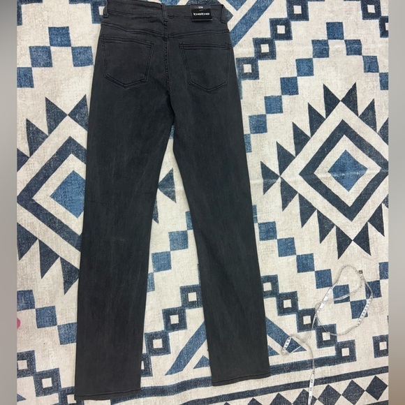 Bebe - NWT Straight Leg Denim with Rhinestons in Dark Grey - Picture 9 of 11